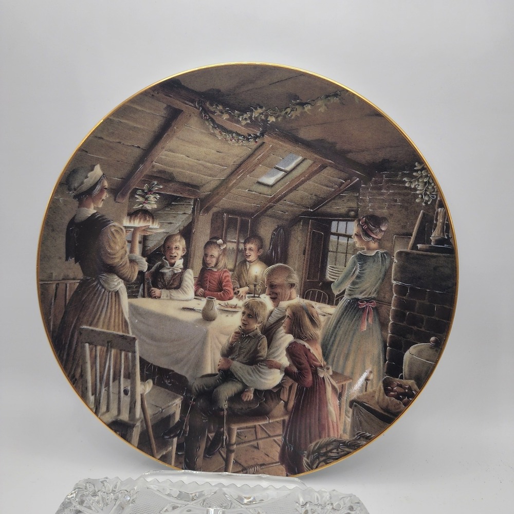 Dept 56 A Christmas Carol Cratchit's Christmas Pudding Plate 1991 First Series